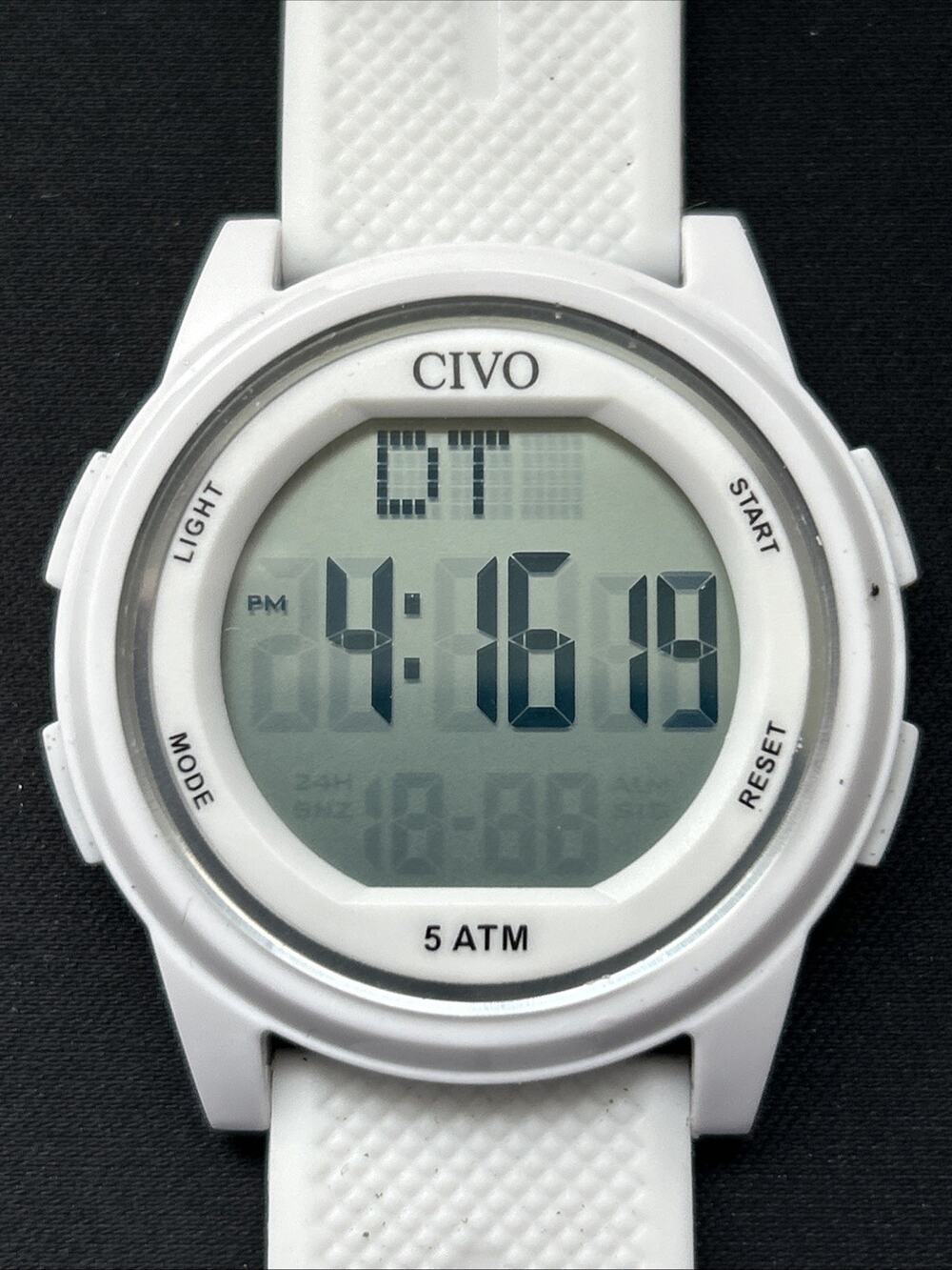 Civo All White Digital Watch